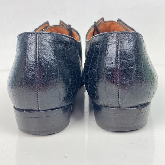 ROBERT CLERGERIE Croc Embossed Leather Lace Up Oxford Loafers 7.5 - $795. - Picture 12 of 14